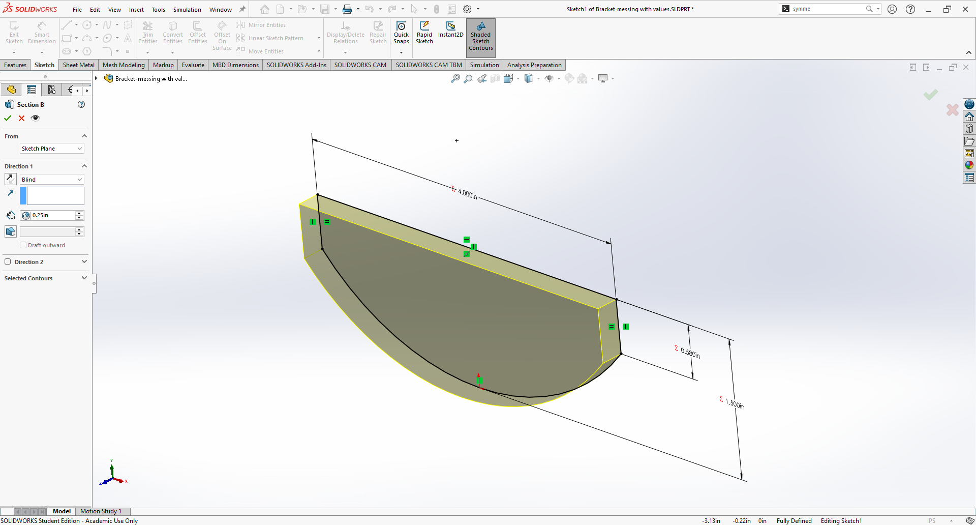 Section B Extrusion